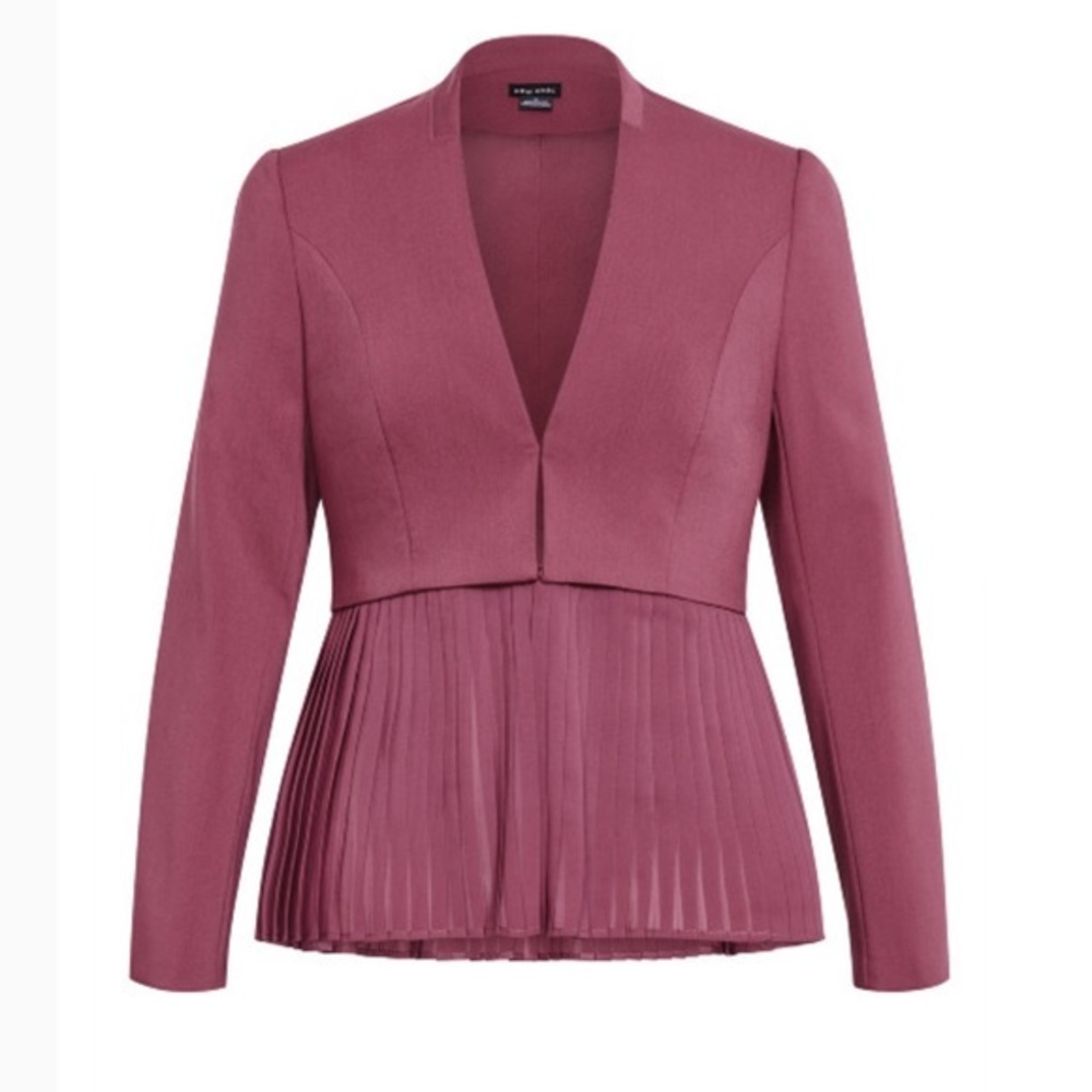 City Chic Rosebery Pleated Blazer
